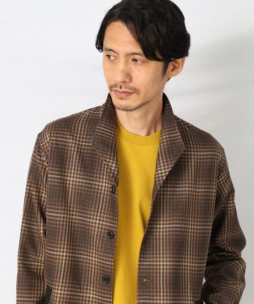 TAKEO KIKUCHI / タケオキクチ Tシャツ | オンブレー ギンガムチェック スタンドカラー シャツ | 詳細18