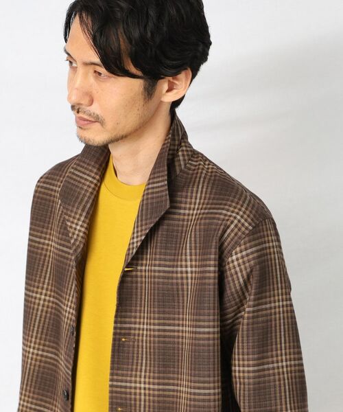 TAKEO KIKUCHI / タケオキクチ Tシャツ | オンブレー ギンガムチェック スタンドカラー シャツ | 詳細19