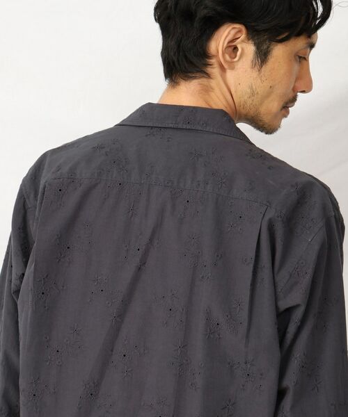 TAKEO KIKUCHI / タケオキクチ Tシャツ | フラワー 刺繍 オープンカラー シャツ | 詳細11
