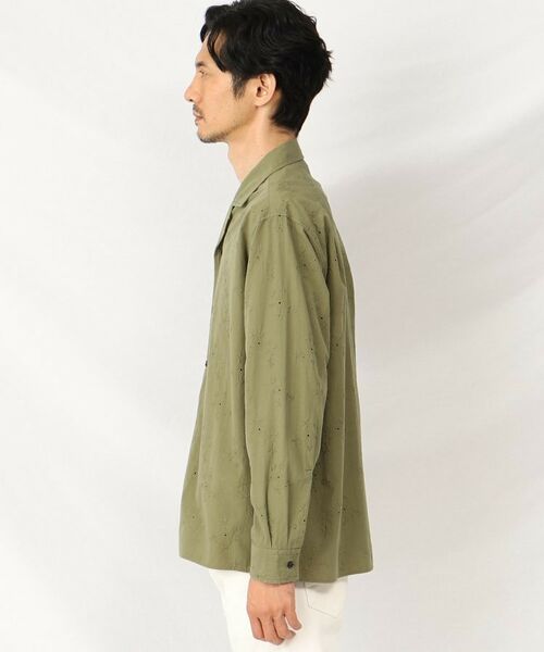 TAKEO KIKUCHI / タケオキクチ Tシャツ | フラワー 刺繍 オープンカラー シャツ | 詳細3