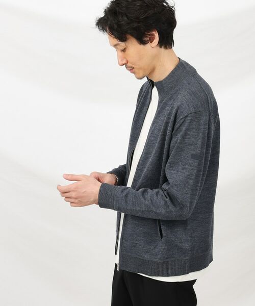 TAKEO KIKUCHI / タケオキクチ ニット・セーター | 【イージーケア】アンチピリング ジップアップ スタンドカラー ニット | 詳細25