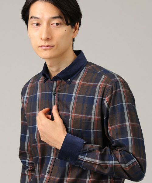 TAKEO KIKUCHI / タケオキクチ Tシャツ | ピケチェック クレリック シャツ | 詳細11