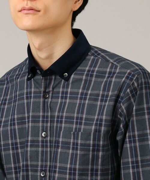 TAKEO KIKUCHI / タケオキクチ Tシャツ | ピケチェック クレリック シャツ | 詳細4