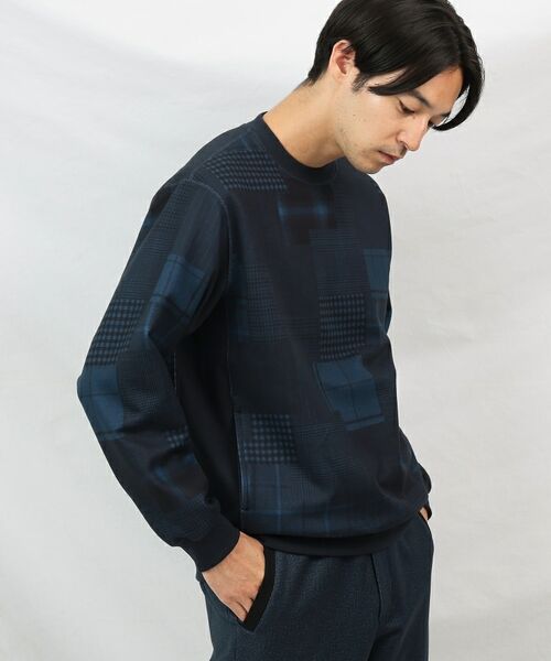 TAKEO KIKUCHI / タケオキクチ スウェット | 【Down Fabric】パッチワークパターン スウェット | 詳細21
