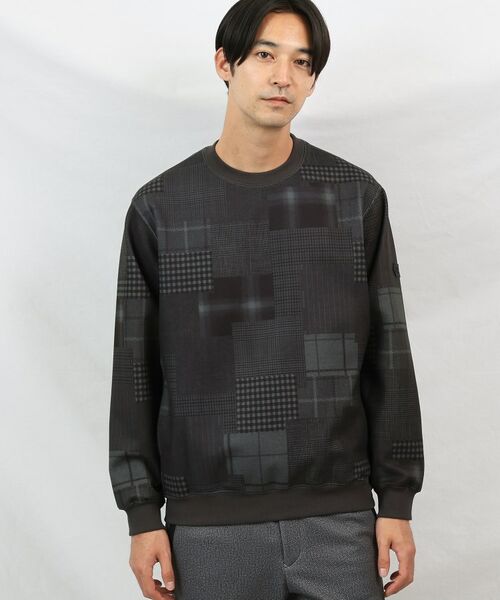 TAKEO KIKUCHI / タケオキクチ スウェット | 【Down Fabric】パッチワークパターン スウェット | 詳細3