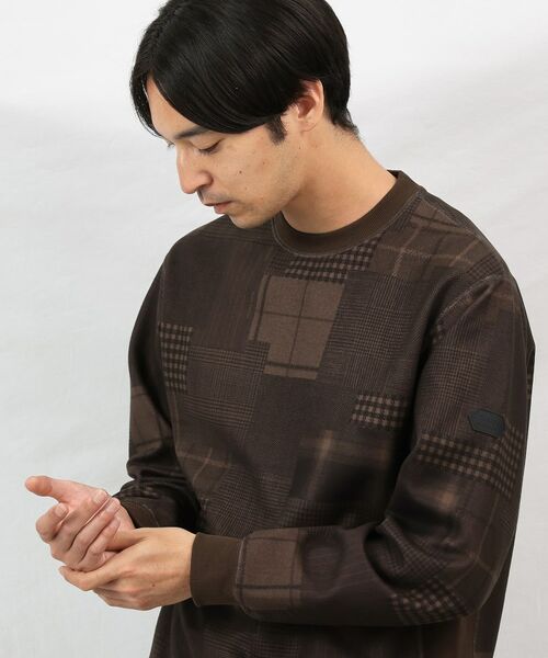 TAKEO KIKUCHI / タケオキクチ スウェット | 【Down Fabric】パッチワークパターン スウェット | 詳細7