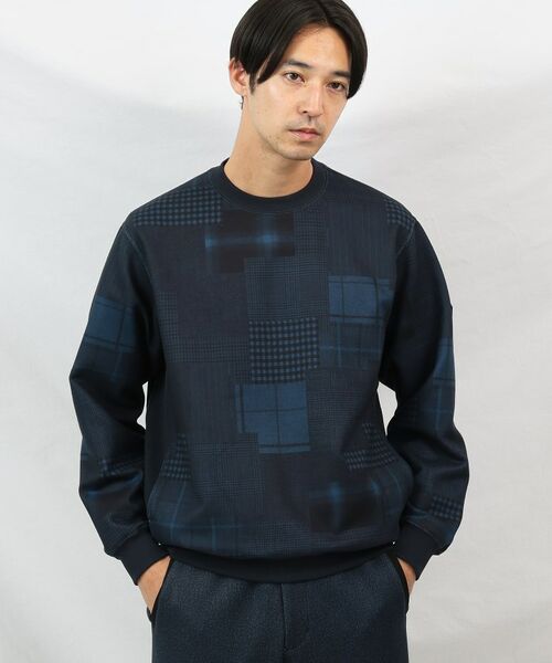 TAKEO KIKUCHI / タケオキクチ スウェット | 【Down Fabric】パッチワークパターン スウェット | 詳細9