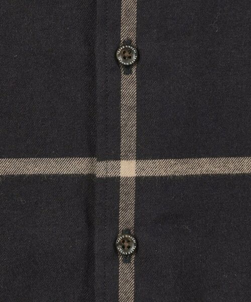 TAKEO KIKUCHI / タケオキクチ Tシャツ | ソフトタッチ ウインドウペン バンドカラーシャツ | 詳細9