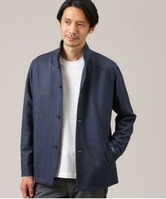 TAKEO KIKUCHI / タケオキクチ レザーブルゾン・ジャケット | 【DOWN FABRIC】ダウンファブリック スタンドカラーブルゾン