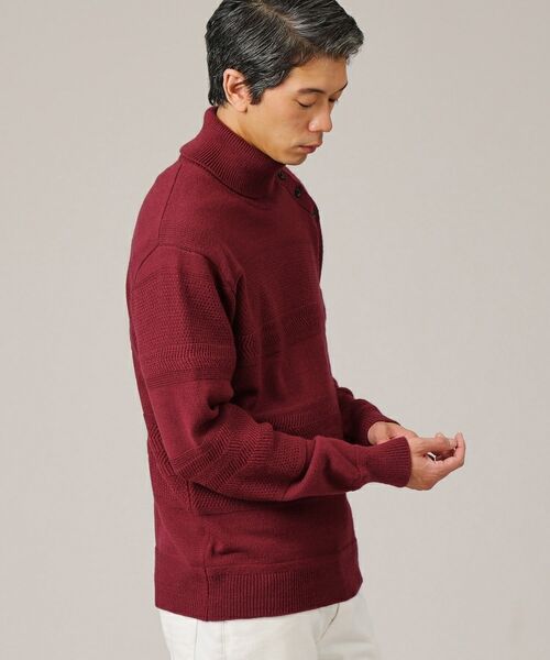 TAKEO KIKUCHI / タケオキクチ ニット・セーター | 【Sサイズ～】ボタンタートルネックニット | 詳細14