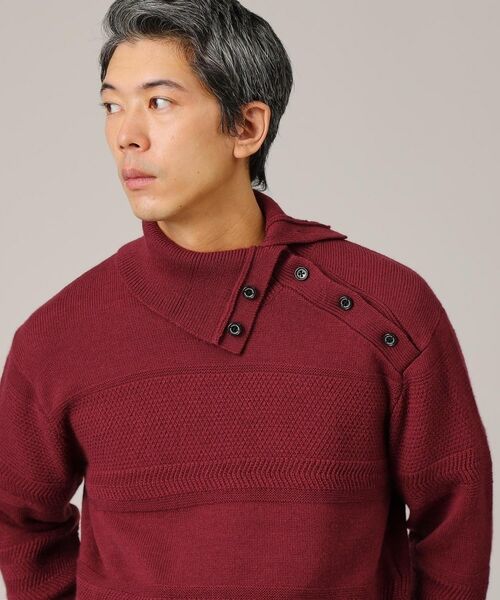 TAKEO KIKUCHI / タケオキクチ ニット・セーター | 【Sサイズ～】ボタンタートルネックニット | 詳細15