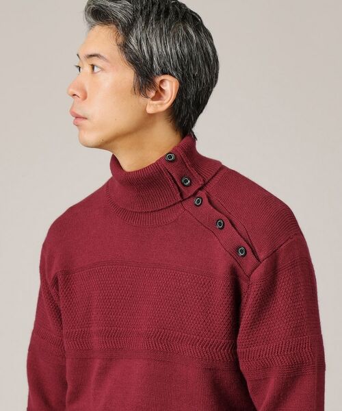 TAKEO KIKUCHI / タケオキクチ ニット・セーター | 【Sサイズ～】ボタンタートルネックニット | 詳細16