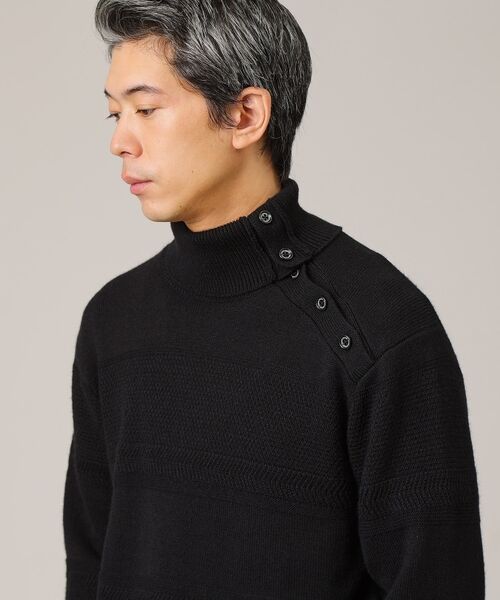 TAKEO KIKUCHI / タケオキクチ ニット・セーター | 【Sサイズ～】ボタンタートルネックニット | 詳細3