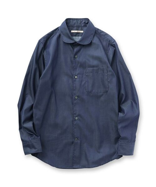 TAKEO KIKUCHI / タケオキクチ Tシャツ | 【Sサイズ～】デニムライクツイル ラウンドカラーシャツ | 詳細1