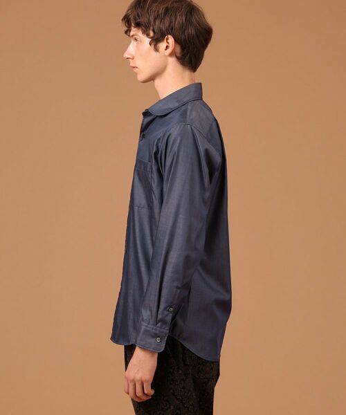 TAKEO KIKUCHI / タケオキクチ Tシャツ | 【Sサイズ～】デニムライクツイル ラウンドカラーシャツ | 詳細12