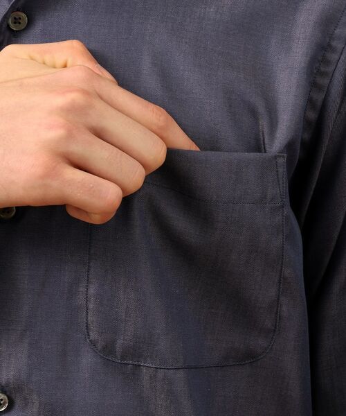 TAKEO KIKUCHI / タケオキクチ Tシャツ | 【Sサイズ～】デニムライクツイル ラウンドカラーシャツ | 詳細8