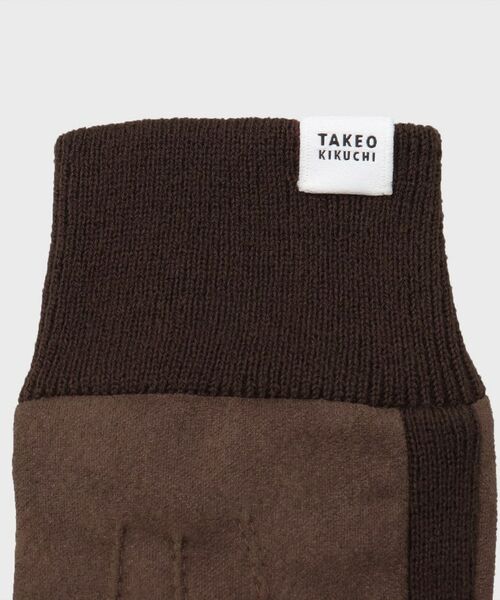 TAKEO KIKUCHI / タケオキクチ 手袋 | 【スマホ対応】フェイクレザー リブ付き グローブ | 詳細6