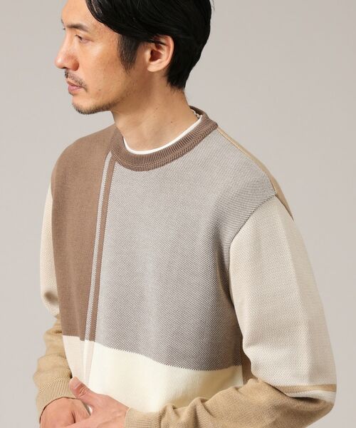 TAKEO KIKUCHI / タケオキクチ ニット・セーター | 【日本製】ブロッキング　プルオーバーニット | 詳細24