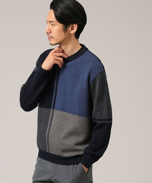 TAKEO KIKUCHI / タケオキクチ ニット・セーター | 【日本製】ブロッキング　プルオーバーニット | 詳細25