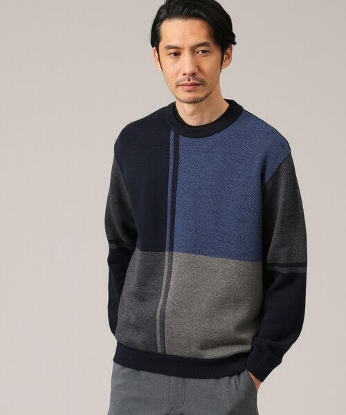 TAKEO KIKUCHI / タケオキクチ ニット・セーター | 【日本製】ブロッキング　プルオーバーニット | 詳細26