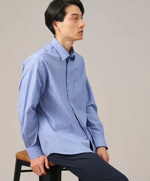 TAKEO KIKUCHI / タケオキクチ Tシャツ | 100／2ストライプ レギュラーカラーシャツ | 詳細7