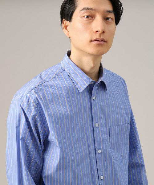 TAKEO KIKUCHI / タケオキクチ Tシャツ | 100／2ストライプ レギュラーカラーシャツ | 詳細8