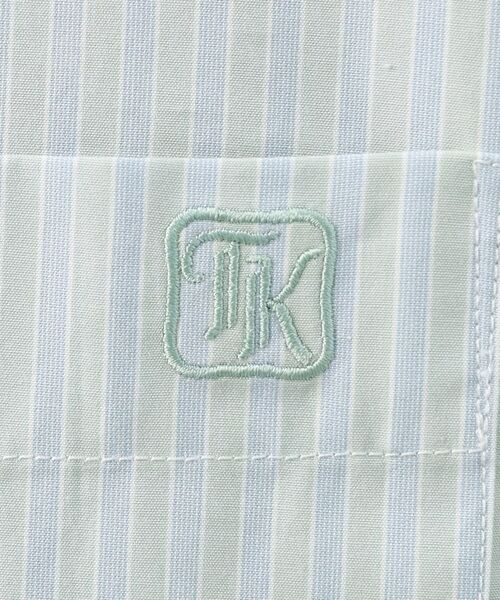 TAKEO KIKUCHI / タケオキクチ Tシャツ | 100／2ストライプ バンドカラーシャツ | 詳細8