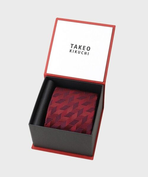 TAKEO KIKUCHI / タケオキクチ ネクタイ | 【矢絣柄】ネクタイ＋名刺入れBOXセット | 詳細10
