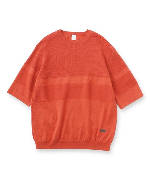 TAKEO KIKUCHI / タケオキクチ ニット・セーター | 【美濃和紙】5分袖 ニットTシャツ | 詳細1