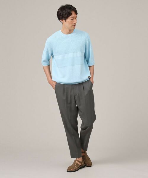 TAKEO KIKUCHI / タケオキクチ ニット・セーター | 【美濃和紙】5分袖 ニットTシャツ | 詳細12
