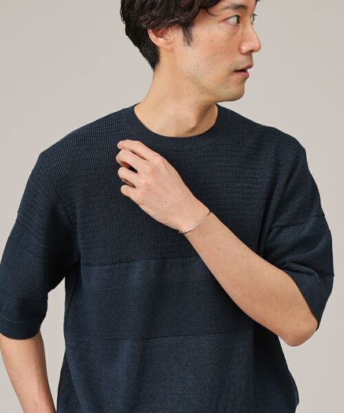TAKEO KIKUCHI / タケオキクチ ニット・セーター | 【美濃和紙】5分袖 ニットTシャツ | 詳細20