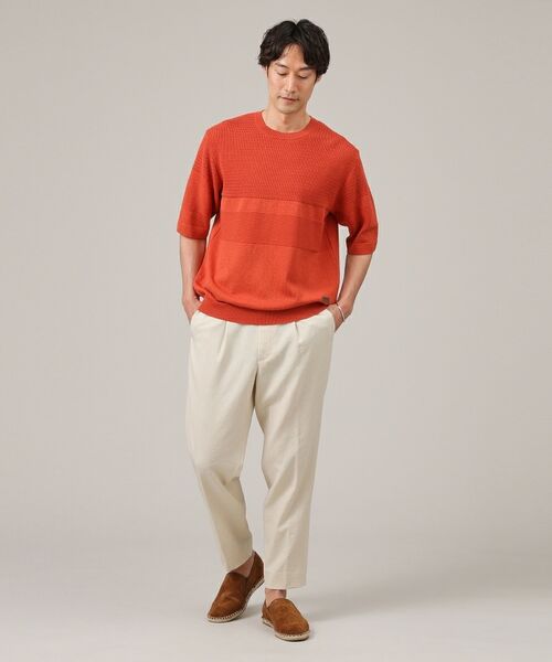 TAKEO KIKUCHI / タケオキクチ ニット・セーター | 【美濃和紙】5分袖 ニットTシャツ | 詳細30