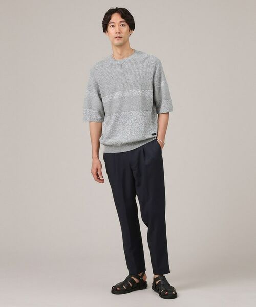 TAKEO KIKUCHI / タケオキクチ ニット・セーター | 【美濃和紙】5分袖 ニットTシャツ | 詳細4