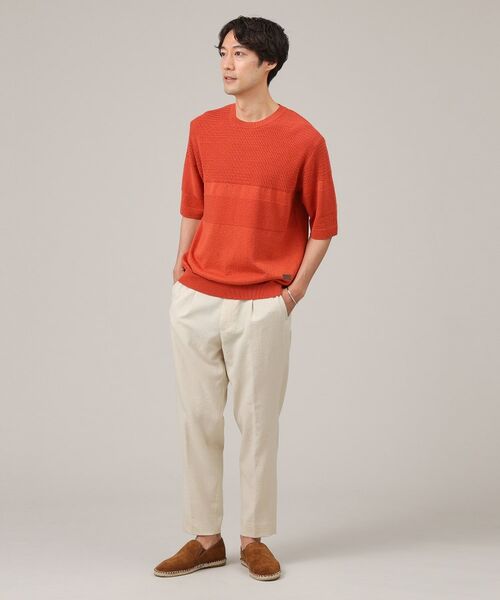 TAKEO KIKUCHI / タケオキクチ ニット・セーター | 【美濃和紙】5分袖 ニットTシャツ | 詳細9