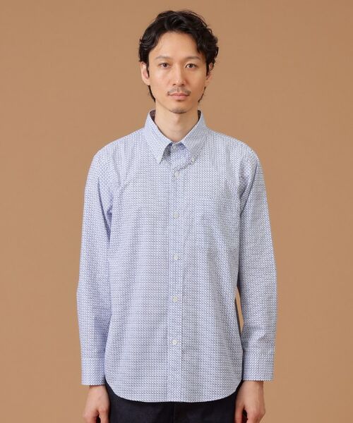 TAKEO KIKUCHI / タケオキクチ Tシャツ | 【Sサイズ～】幾何学柄ボタンダウンシャツ | 詳細10
