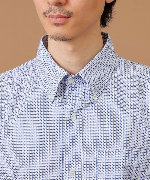 TAKEO KIKUCHI / タケオキクチ Tシャツ | 【Sサイズ～】幾何学柄ボタンダウンシャツ | 詳細13