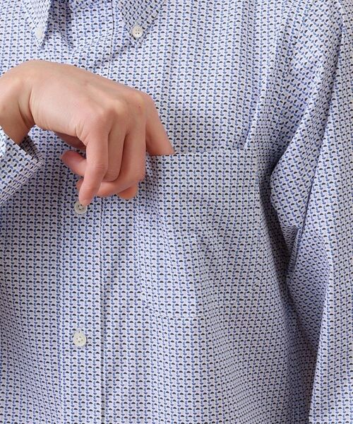 TAKEO KIKUCHI / タケオキクチ Tシャツ | 【Sサイズ～】幾何学柄ボタンダウンシャツ | 詳細16