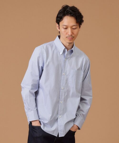 TAKEO KIKUCHI / タケオキクチ Tシャツ | 【Sサイズ～】幾何学柄ボタンダウンシャツ | 詳細3