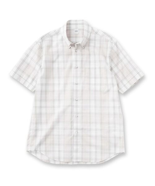 TAKEO KIKUCHI / タケオキクチ Tシャツ | コットン セルロース チェック 半袖シャツ | 詳細1