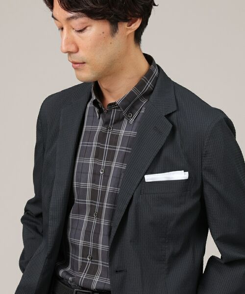 TAKEO KIKUCHI / タケオキクチ Tシャツ | コットン セルロース チェック 半袖シャツ | 詳細11
