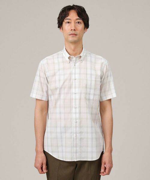 TAKEO KIKUCHI / タケオキクチ Tシャツ | コットン セルロース チェック 半袖シャツ | 詳細13