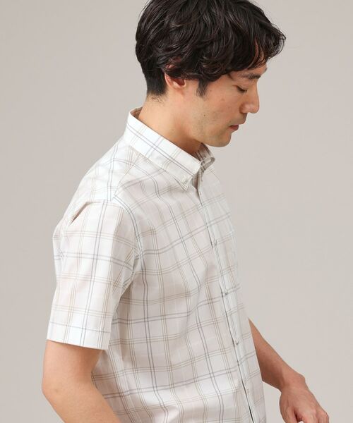 TAKEO KIKUCHI / タケオキクチ Tシャツ | コットン セルロース チェック 半袖シャツ | 詳細2