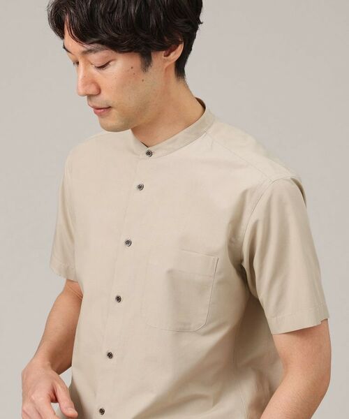 TAKEO KIKUCHI / タケオキクチ Tシャツ | コットン セルロース バンドカラー 半袖シャツ | 詳細12