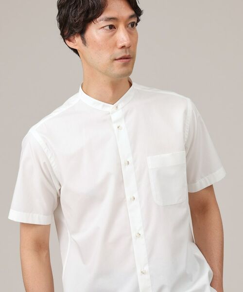 TAKEO KIKUCHI / タケオキクチ Tシャツ | コットン セルロース バンドカラー 半袖シャツ | 詳細2