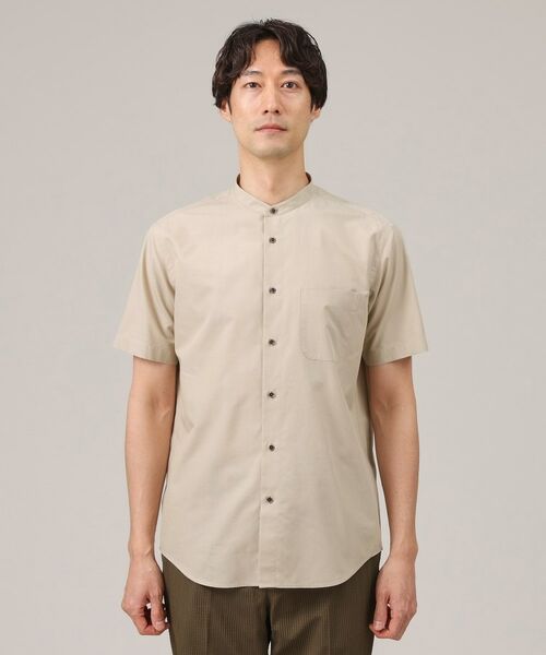 TAKEO KIKUCHI / タケオキクチ Tシャツ | コットン セルロース バンドカラー 半袖シャツ | 詳細20