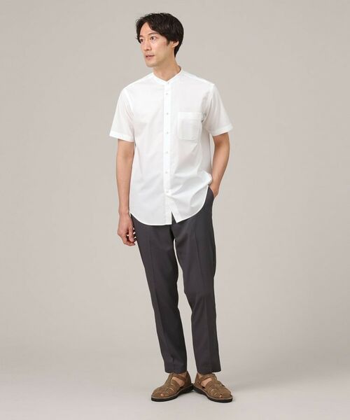 TAKEO KIKUCHI / タケオキクチ Tシャツ | コットン セルロース バンドカラー 半袖シャツ | 詳細3
