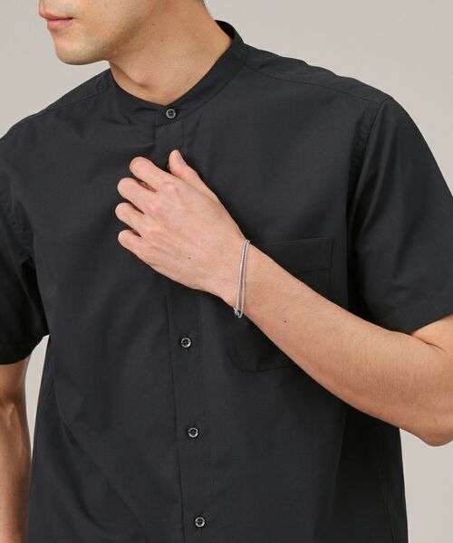 TAKEO KIKUCHI / タケオキクチ Tシャツ | コットン セルロース バンドカラー 半袖シャツ | 詳細9
