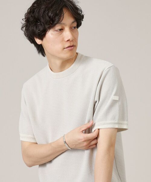 TAKEO KIKUCHI / タケオキクチ ニット・セーター | 【Made in JAPAN】和紙 ボーダーニットTシャツ | 詳細2