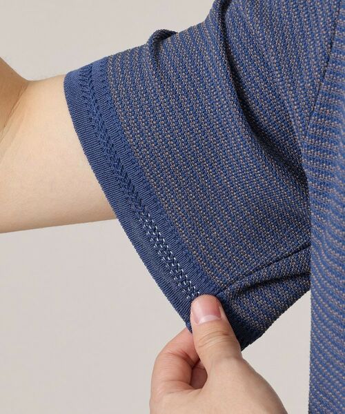 TAKEO KIKUCHI / タケオキクチ ニット・セーター | 【Made in JAPAN】和紙 ボーダーニットTシャツ | 詳細20