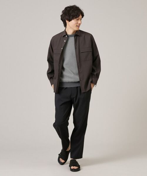 TAKEO KIKUCHI / タケオキクチ ニット・セーター | 【Made in JAPAN】和紙 ボーダーニットTシャツ | 詳細8